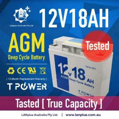 $46.99 • Buy NEW 12V 18AH Sealed Lead-Acid Battery AGM > 17ah 4 UPS Solar Scooter Jet Ski